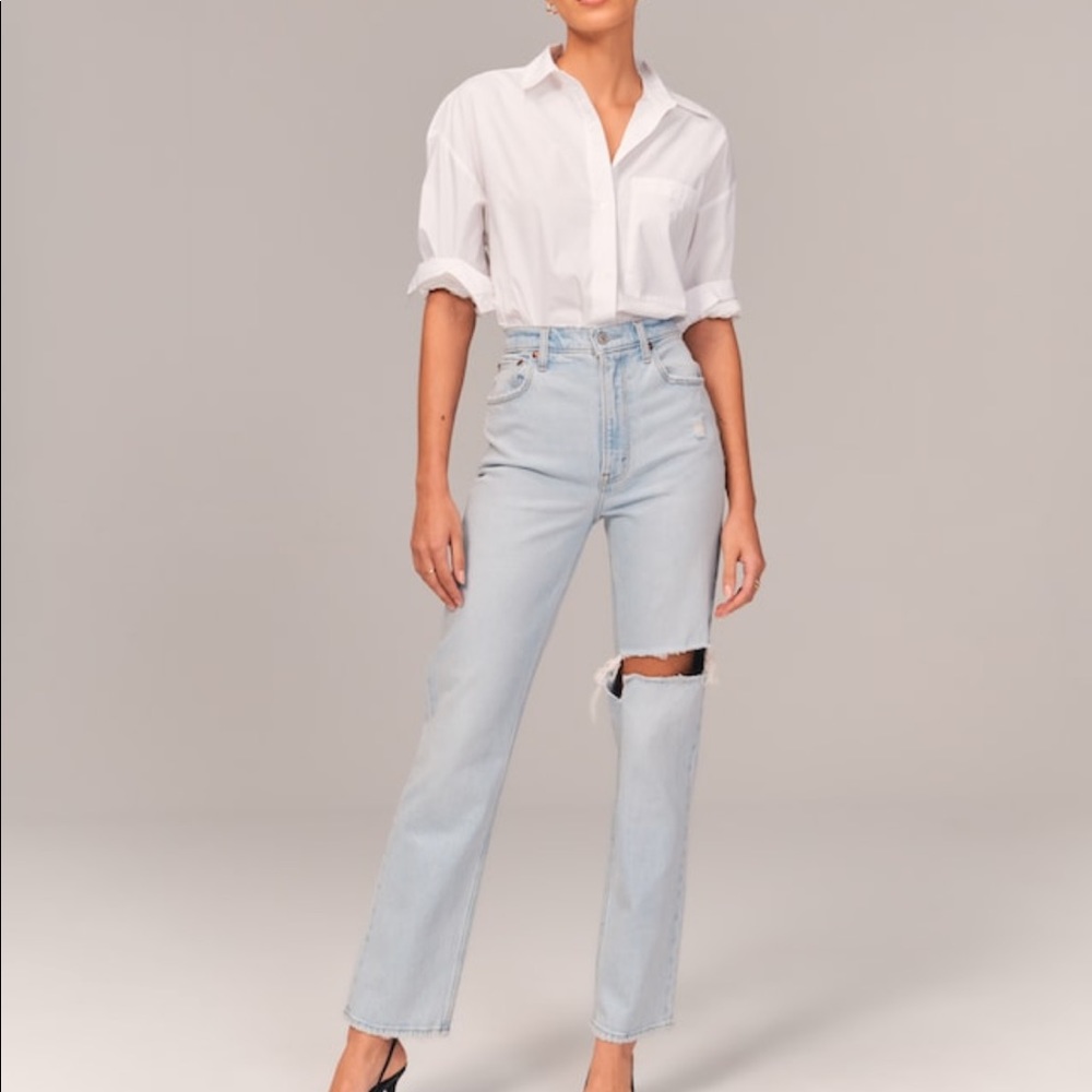 Abercrombie straight 90s ultra high rise